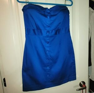 NWOT Blue strapless dress